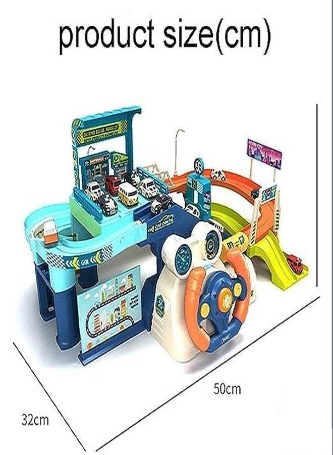 Arthasya Urban Rail Transit Car Race Track Toy | Adventure Parking Building Playset with Music | Interactive Car Track Toy for Boys & Girls - Image 3
